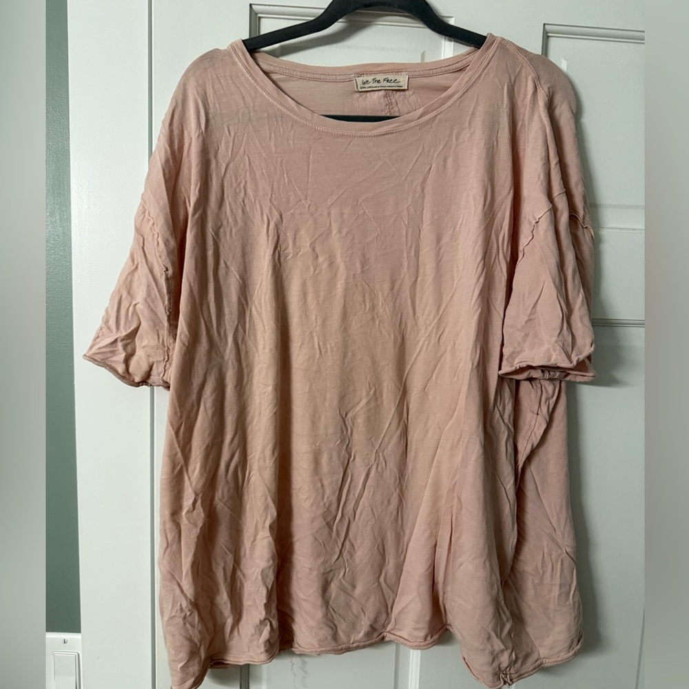 Free people pale pink tshirt xl